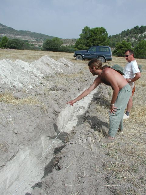 Buried ditch at Mas d'Is, Penaguila valley (2000)