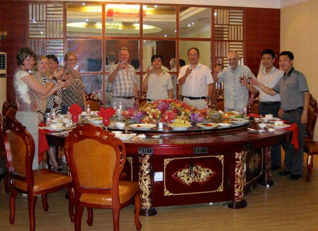 One of many official dinners. Ningming (2010)