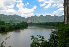 View from Huashan pictograph site on Ming River (2010)