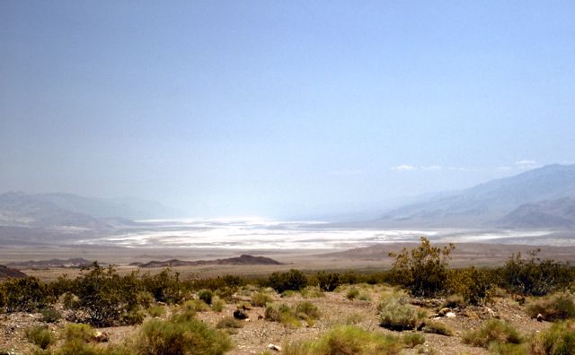 Death Valley National Park extends into the highlands above the valley