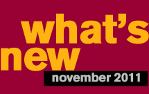 image reads what's new November 2011