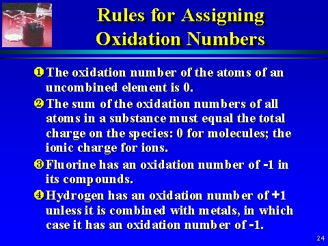 Oxidation states rules