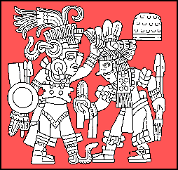 Drawing of Aztec conquest