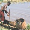 Buruli ulcer image of man on boat