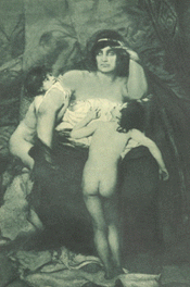 Medea contemplating slaying her children, by Franz Stuck