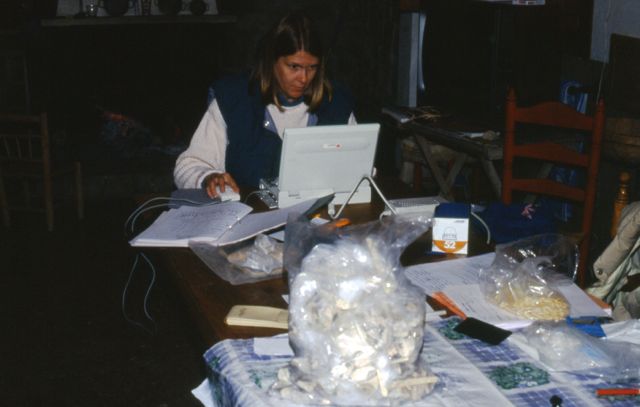 A laptop in the field in 1991 - high tech