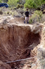 Recent erosion exposes Paleolithic lithics