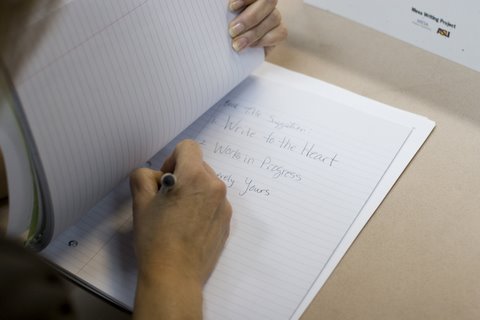 image of hand writing