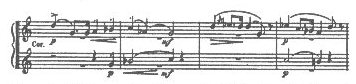 Wagner, Der fliegende Holländer, Act II, no. 6, Finale, p. 254 of score--first and third horns