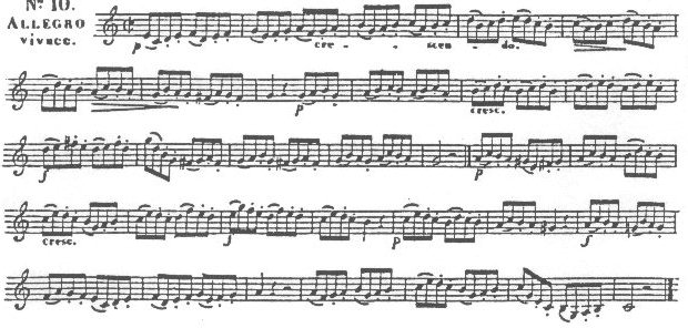 Kopprasch, Etudes, Op. 6, etude no. 10