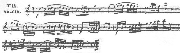 Kopprasch, Etudes, Op. 5, etude no. 11, mm. 1-10. NOTE: this and all examples which follow in this article are for one horn