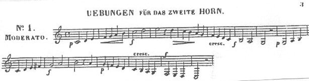 Kopprasch, Etudes, Op. 6, etude no. 1, mm. 1-16