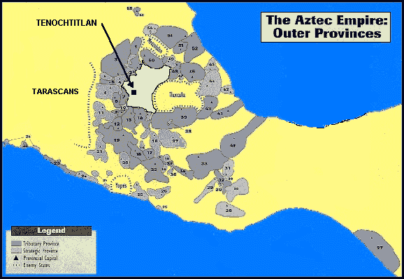 map of aztec empire