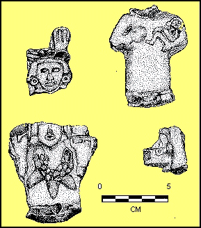 drawing of Aztec figurines from Otumba